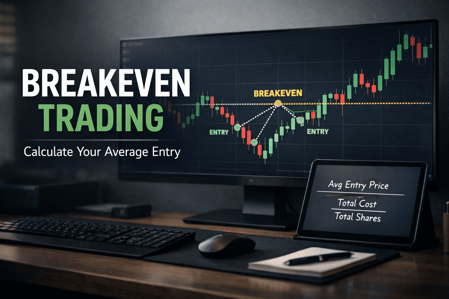 Breakeven Trading: How to Calculate Your Average Entry Price When Scaling Into Positions