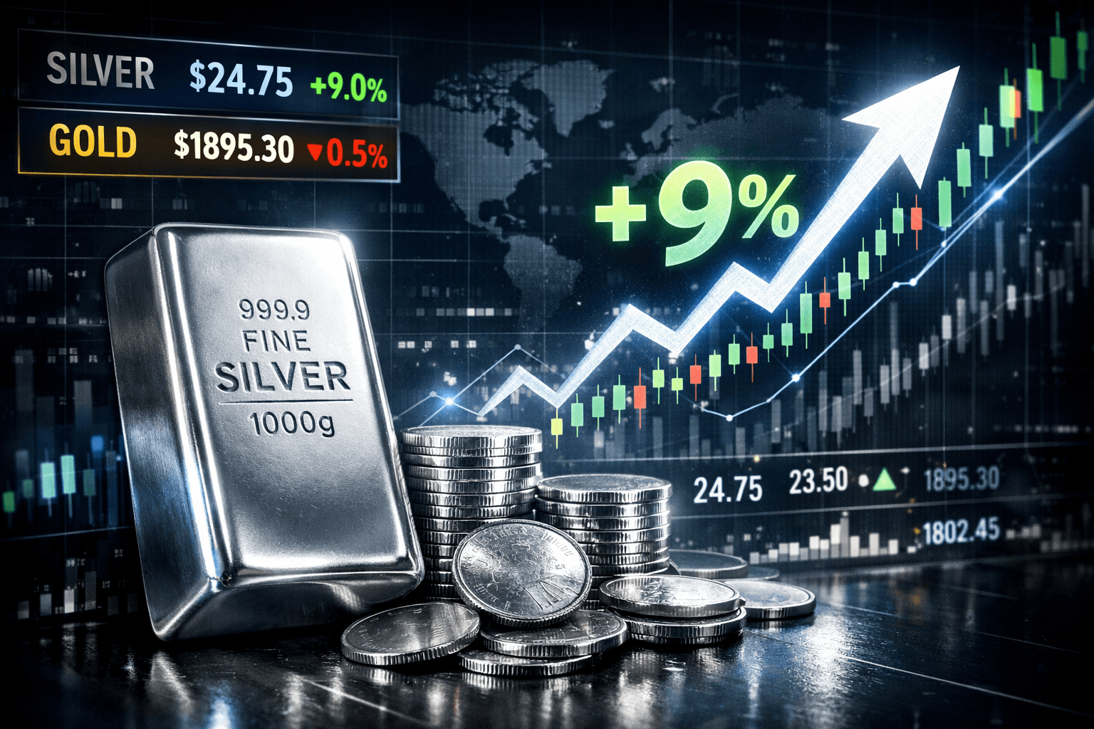 Silver Surges 9% to Record High: How to Track Precious Metals Prices in Real-Time